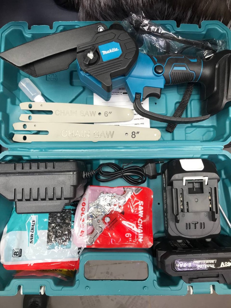 Пила ручная Makita pro, АКБ, 2 шины, 4 цепи